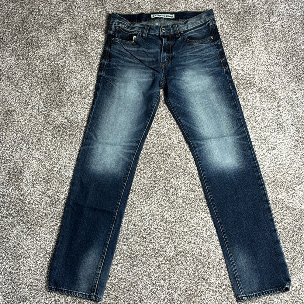 Men’s Express Slim Fit Rocco Straight Leg 100% Cotton Denim Jeans Size 32 X 34